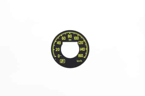 CYFERBLAT JUNAK CZARNY ŻÓŁTA SKALA NR.2 ALUMINIUM 74mm