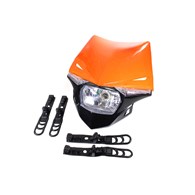 LAMPA PRZÓD CROSS ENDURO Z OWIEWKĄ CZERWONA SC