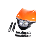 LAMPA PRZÓD CROSS ENDURO Z OWIEWKĄ CZERWONA SC