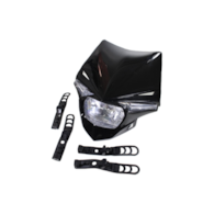 LAMPA PRZÓD CROSS ENDURO Z OWIEWKĄ CZARNA SC