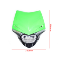 LAMPA PRZÓD CROSS ENDURO Z OWIEWKĄ ZIELONA SC