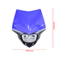 LAMPA PRZÓD CROSS ENDURO Z OWIEWKĄ NIEBIESKA SC