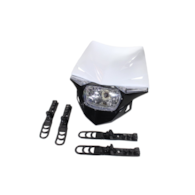 LAMPA PRZÓD CROSS ENDURO Z OWIEWKĄ BIAŁA SC