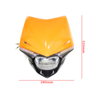 LAMPA PRZÓD CROSS ENDURO Z OWIEWKĄ POMARAŃCZOWA SC