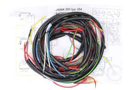 INSTALACJA ELEKTRYCZNA JAWA 350 TYP 354 KYVACKA Z AMPEROMIERZEM