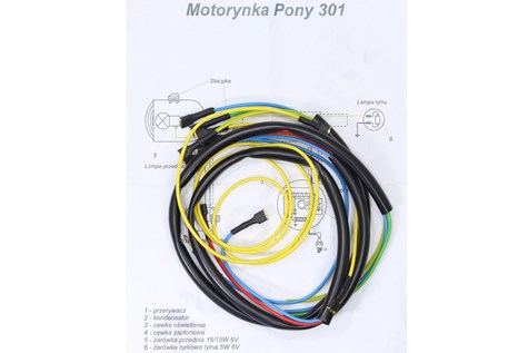 INSTALACJA ELEKTRYCZNA ROMET MOTORYNKA PONY 301