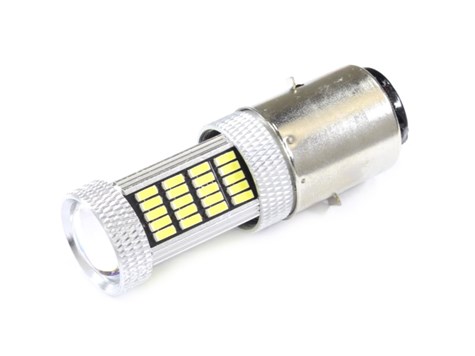 ŻARÓWKA 12V LED BA20D 4014 112SMD 65mm BIAŁA (BRAK ECE) SC
