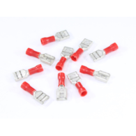 KONEKTOR PŁASKI 6,3MM ŻEŃSKI IZOLOWANY, 0,8MM, 0,5-1,5MM, 10SZT
