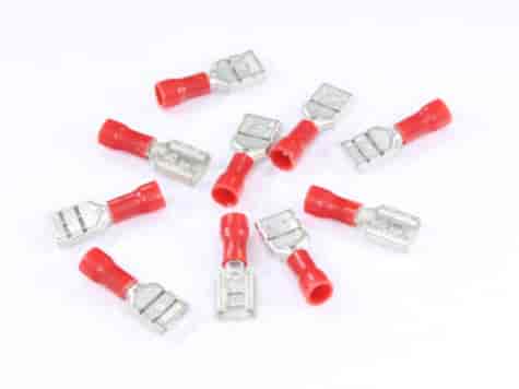 KONEKTOR PŁASKI 6,3MM ŻEŃSKI IZOLOWANY, 0,8MM, 0,5-1,5MM, 10SZT