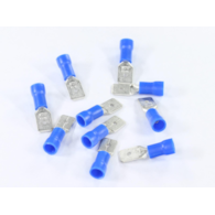 KONEKTOR PŁASKI 6,3mm MĘSKI PEŁNA IZOLACJA, 0,8mm, 1,5-2,5mm, KPL. 10 szt.