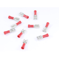 KONEKTOR PŁASKI 6,3mm ŻEŃSKI IZOLOWANY 0,8mm 0,5-1mm KPL. 10szt.