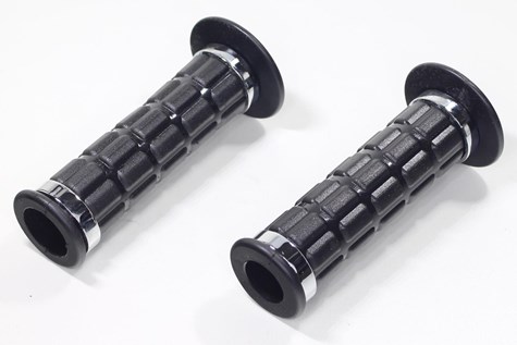 MANETKA KIEROWNICY CZARNA Z OPASKAMI CHROM OTWARTA