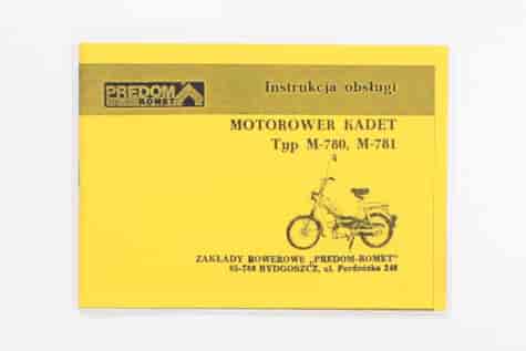 KATALOG INSTRUKCJA OBSŁUGI ROMET KADET M-780 M-781