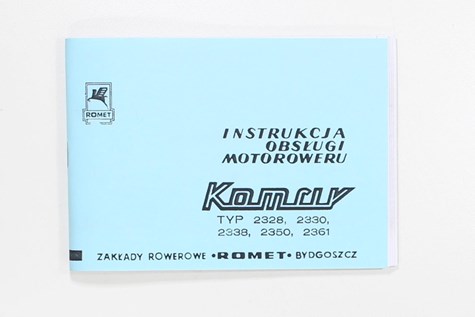KATALOG INSTRUKCJA OBSŁUGI ROMET KOMAR TYP 2328 2330 2338 2350 2361