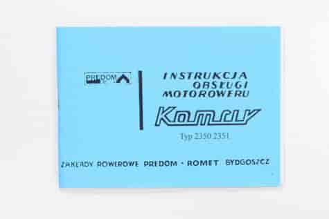 KATALOG INSTRUKCJA OBSŁUGI ROMET KOMAR TYP 2350 2351