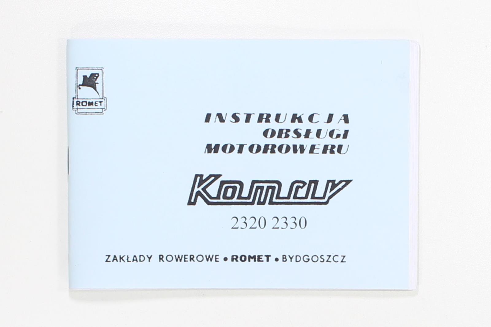 KATALOG INSTRUKCJA OBSŁUGI KOMAR TYP 2320 2330