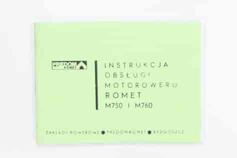 KATALOG INSTRUKCJA OBSŁUGI ROMET M750 M760