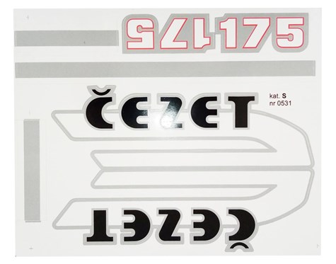 NAKLEJKA JAWA CEZET 175 295x240mm KAT S