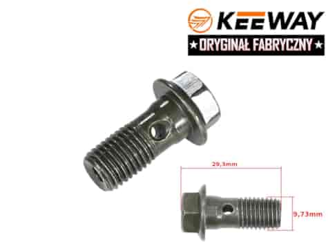 ŚRUBA M10x22mm PRZEWODU HAMULCOWEGO KEEWAY 50