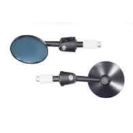 LUSTERKA MOTOCYKLOWE CZARNE MOCOWANIE W KIEROWNICĘ 18mm OXF-8753 KPL.