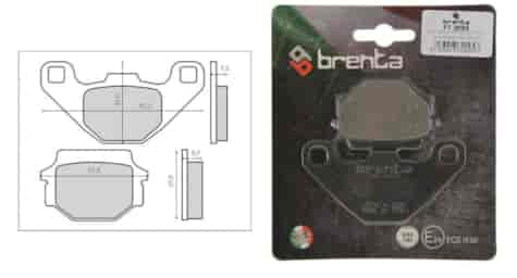 KLOCKI HAMULCOWE BRENTA KH67 KYMCO SYM 125 PEUGEOT