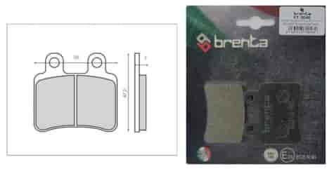 KLOCKI HAMULCOWE BRENTA KH350 DERBI/PEUGEOT/HM/MBK/YAMAHA/RIEJU/CPI, PRZÓD