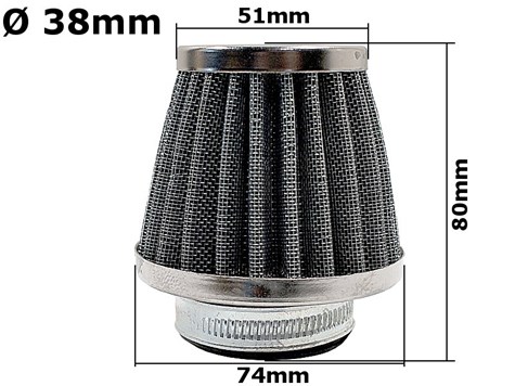 FILTR POWIETRZA STOŻEK FI - 38mm ATV 110/125 HB