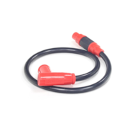 PRZEWÓD WYSOKIEGO NAPIĘCIA Z FAJKĄ 8.8mm SILIKONOWY SPLITFIRE CZARNO-CZERWONY HB