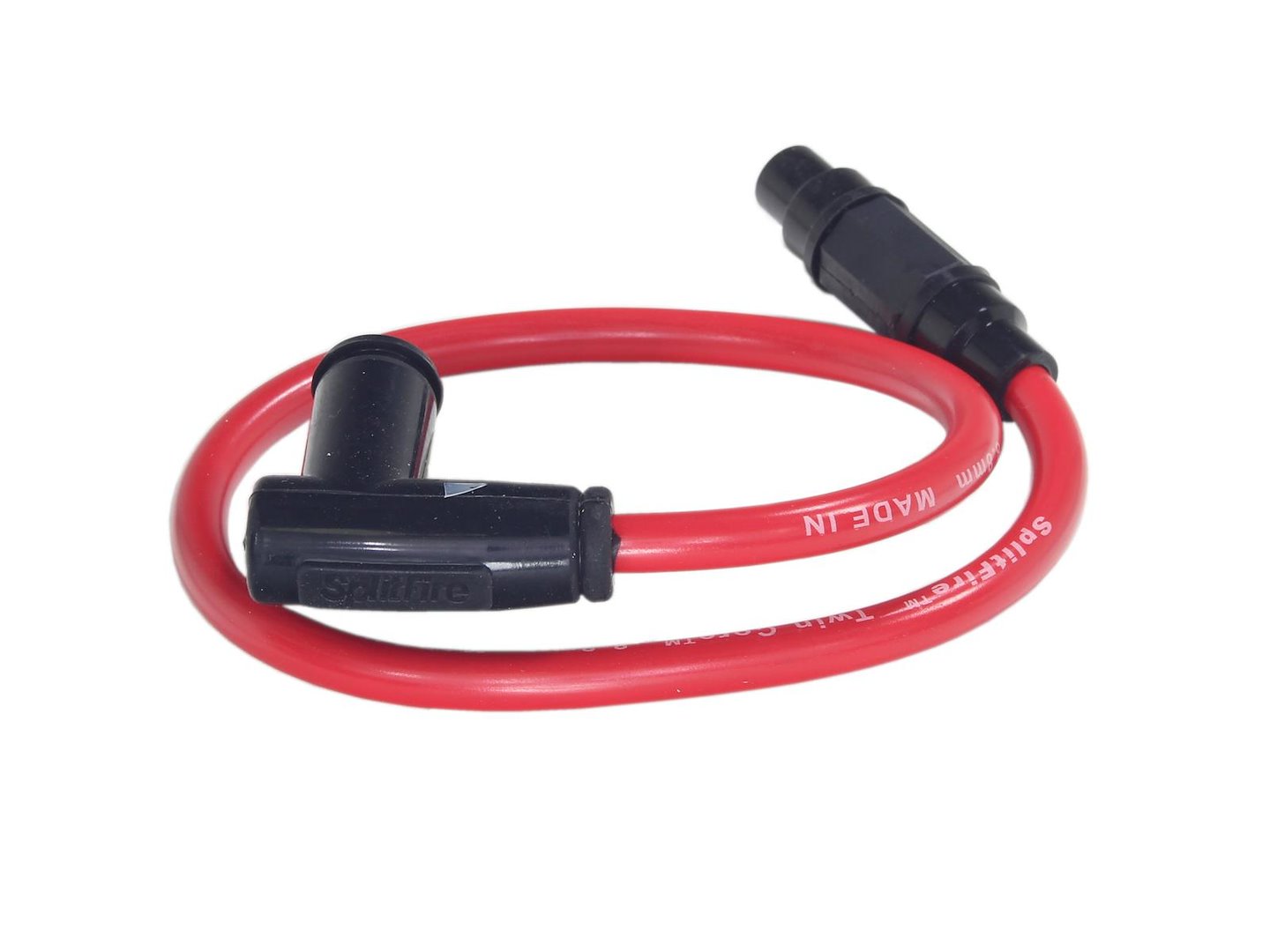 PRZEWÓD WYSOKIEGO NAPIĘCIA Z FAJKĄ 8.8mm SILIKONOWY SPLITFIRE CZERWONO-CZARNY HB