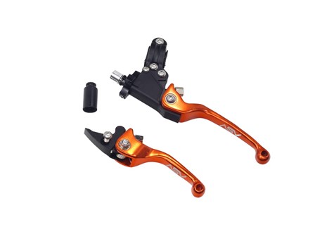 DŹWIGNIE HAMULCA I SPRZĘGŁA CROSS POMARAŃCZOWE HB