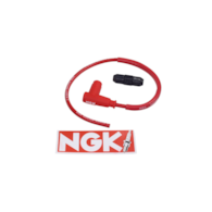 PRZEWÓD WYSOKIEGO NAPIĘCIA Z FAJKĄ 7mm SILIKONOWY NGK CZERWONY