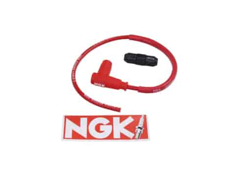 PRZEWÓD WYSOKIEGO NAPIĘCIA Z FAJKĄ 7mm SILIKONOWY NGK CZERWONY