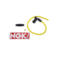 PRZEWÓD WYSOKIEGO NAPIĘCIA Z FAJKĄ 8mm SILIKONOWY NGK ŻÓŁTY
