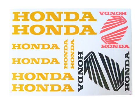 NAKLEJKA HONDA ZŁOTA HUN