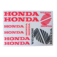 NAKLEJKA HONDA CZERWONA HUN