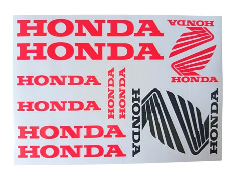NAKLEJKA HONDA CZERWONA HUN