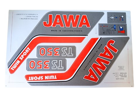 NAKLEJKA JAWA 350 TS TYP 638 HUN