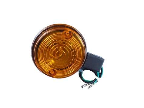 KIERUNKOWSKAZ MZ / SIMSON OKRĄGŁY POMARAŃCZOWY TYŁ