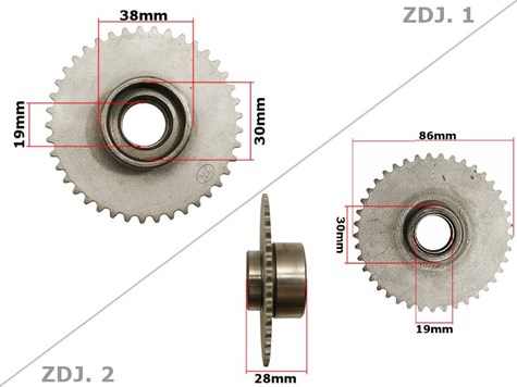 ZĘBATKA ROZRUSZNIKA ATV 110/125 41z ROB
