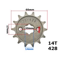 ZĘBATKA PRZÓD 428-14z ATV 110 ROB