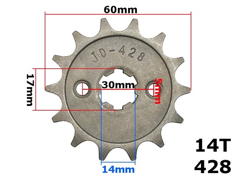 ZĘBATKA PRZÓD 428-14z ATV 110 ROB