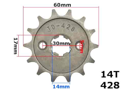 ZĘBATKA PRZÓD 428-14z ATV 110/125 ROB