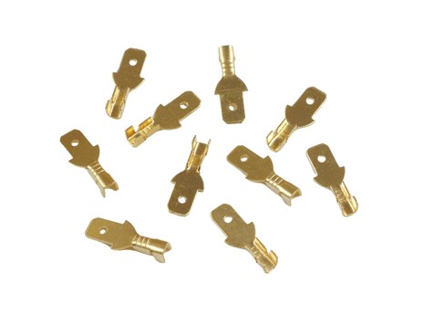 KONEKTOR MĘSKI 4.7mm PŁASKI NIEIZOLOWANY 10szt.