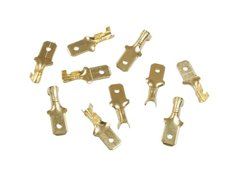 KONEKTOR MĘSKI 6.3mm PŁASKI NIEIZOLOWANY 10szt.