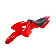 PLASTIKI CROSS 125 OSŁONY KANAPA ZESTAW CZERWONY
