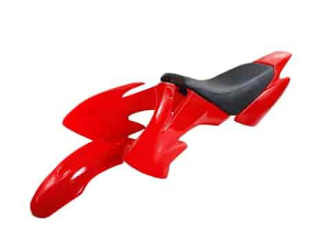 PLASTIKI CROSS 125 OSŁONY KANAPA ZESTAW CZERWONY