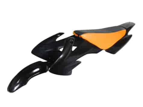 PLASTIKI CROSS 125 OSŁONY KANAPA CZARNO-POMARAŃCZOWA