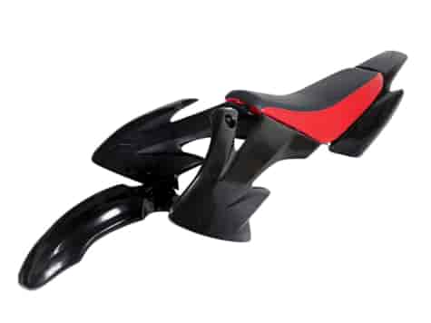 PLASTIKI CROSS 125 OSŁONY KANAPA CZARNO-CZERWONA