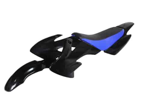 PLASTIKI CROSS 125 OSŁONY KANAPA CZARNO-NIEBIESKA