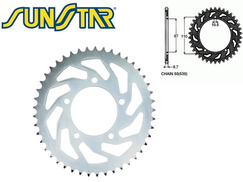 ZĘBATKA TYŁ SUNSTAR STALOWA SUNR1-5383-45